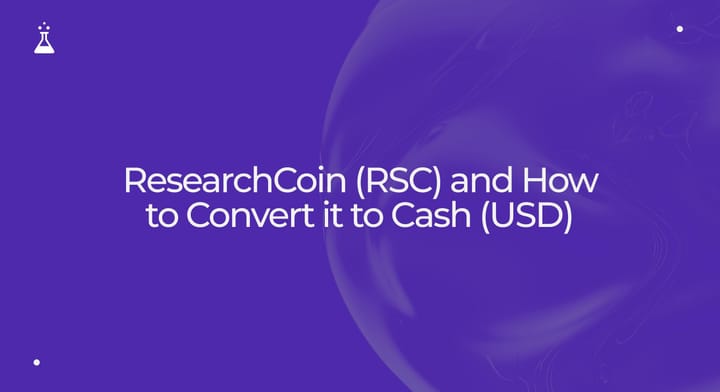 ResearchCoin (RSC) and How to Convert it to Cash (USD)